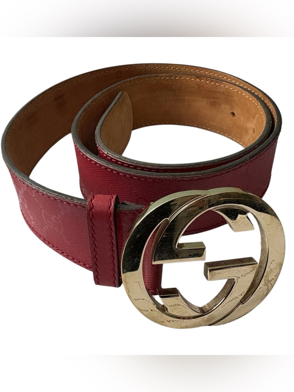 Gucci Interlocking G belt Red Size 85/40